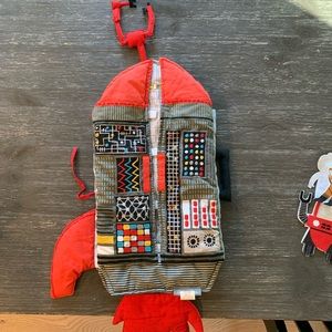 Land of Nod Carry Home Fabric Rocket Ship